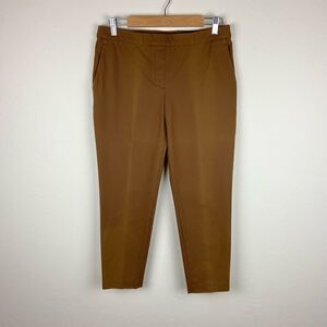 Theory Straight Leg Stretch Ankle Pant - Brown